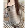 Pijama Feminino 2026 Outono Manga Longa Tamanho Grande Cardigan Solto Roupa Externa Feminina Conjunto de Roupas para Casa Pode Ser Usado Fora
