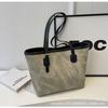 Bolso de Hombro Grande de Capacidad Retro para Mujer 2024 Nuevo Textura Casual Bolso de Hombro Bolsa para Estudiantes Universitarios