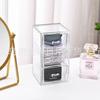 Caixa de Armazenamento de Cosméticos Transparente de Mesa Doméstica de Aparência Sofisticada de Grande Capacidade com Gavetas Combinadas Multicamadas Caixa de Armazenamento de Mesa Tipo Gaveta