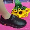 Zapatos planos de piel suave para mujer, Zapatos de madre de suela plana, Pies anchos y gordos, Suelas Tbottomon, Suelas suaves, Superficies suaves, Zapatos de piel retro de moda para personas de mediana edad y mayores
