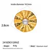 Anillo de Luz Circular Tyna Europeo y Americano de Acero Inoxidable Lujo Alta Calidad Transfronterizo Anillo de Piedra Natural Anillo de Apertura de Amor Joyería de Mano para Mujeres