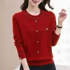 Novo suéter de malha feminino para outono e inverno, pulôver casual folgado, top estiloso e versátil, adequado para usar em camadas