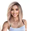 Peluca de Encaje de Gran Área Rosa Claro Degradado Estilo Europeo y Americano con Costuras Aleatorias Cosplay Cobertura Completa de Cabeza Stock Listo de Fábrica