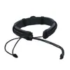 Jóias quentes transfronteiriças pulseira simples de couro preto trançado à mão pulseira criativa de personalidade para fãs corda de mão