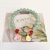 Pulsera de Ópalo Mariposa para Mujer de Nicho de Lujo Ligero de Alta Gama con Cuentas de Cristal al por Mayor Colgante Accesorios Yiwu Nuevo
