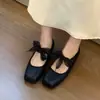 Zapatos poco profundos Mary Jane con cordones, que aumentan la altura, estilo nuevo 2026 con lazo, para mujer, retro y artísticos