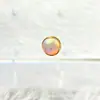 Aleación de Titanio Astmf-136 Borde Dorado Ondulado Ópalo Nebulosa G23 Titanio Ópalo Rosca Interna Joyería para Piercing de Oreja