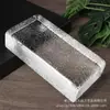 Tijolo de vidro transparente bolha cor parede divisória sólido quadrado hot melt tijolo Cristal padrão gelo super branco bar fábrica bloco