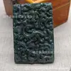 Pingente Fênix de Jade Verde Escuro Natural, Pingente Nove Dragões de Jade Negro, Pingente Buda Maitreya de Jade, Placa de Jade Guanyin, Suprimento para Transmissão ao Vivo