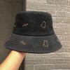 Sombrero de Pescador de Oso Bordado 2023 para Niños Primavera y Otoño Estilo Coreano Combinable Estudiante Lindo Protector Solar Sombra Sombrero de Pescador