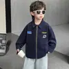 Jaqueta Camisa Masculina 2026 Nova Roupa Infantil Estilo Coreano para Meninos Cor Sólida Elegante Camisa Bebê Primavera e Outono Tendência