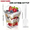 Copo para Sobremesa, Copo para Chá de Leite, Copo de Plástico, Copo Moldado por Injeção de Grande Capacidade, Copo para Sobremesa, Copo para Mousse, Copo para Bolo Sorvete, Copo Alto