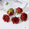 Novas Cabeças de Flores Rosa de Simulação Flores Artificiais Flores Grandes de Seda Cor Retro Parede de Flores Caixa de Presente Enfeites DIY Adereços Decorativos