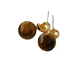 Pendientes de plata 925 con diseño de nicho, de ágata negra y ojo de tigre, para mujer, a la moda, con diseño retro geométrico y combinables.