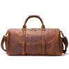 Europa y Estados Unidos Cuero Crazy Horse Bolso de Viaje Portátil al por Mayor Bolso de Equipaje Portátil de Ocio Bolso de Cuero Bolso de Fitness Bolso de Viaje Plegable