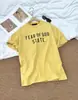 Fear-God~2025 Verano Nueva Manga Corta Calidad Exclusiva Esencial Marca de Moda Americana de Nicho Camiseta de Algodón