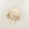 Sombrero de Princesa para Bebé Niña Primavera y Otoño Encaje Perla Coreano Sombrero para Bebé Protección para las Orejas Sombrero de Viaje para Niña a Prueba de Viento