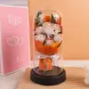 Ramo de Pulgar de Rosa y Clavel Regalo del Día de la Madre Exquisita Cúpula de Cristal Flor de Jabón de Confesión Flor Eterna Regalo