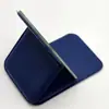 Espejo de escritorio plegable para maquillaje, espejo de tocador de mano portátil, mini espejo lindo de cuero PU para tienda departamental