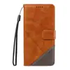 Comercio Exterior Aplicable iPhone16ProMax Funda de Teléfono Móvil de Cuero con Empalme Romboidal S25 Google Sony Funda con Protección para Tarjetas