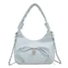 Bolso Cruzado de Moda con Lunares y Encaje Plegado Otoño 2026 Nuevo Bolso de Mano Bolso Nube Cadena Exquisita Bolso Casual