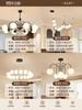 Lámpara de araña vintage estilo francés para sala de estar, nuevo modelo 2026, luz principal minimalista de mediados de siglo 'Magic Bean' negro, iluminación de alta gama para dormitorio