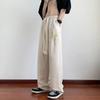 'Calças drapeadas americanas verão masculino oversize soltas calças largas retas moda marca casual calças compridas