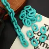 Cadena de mano de goma esmerilada 18*24mm para pintar a mano, hebilla de cadena, anillo abierto en forma de U, cadena para bolsa/teléfono móvil, accesorios para joyería DIY