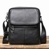Bolsa Masculina Transfronteiriça de Couro Genuíno Couro Bovino Camada Superior Bolsa de Ombro Simples Bolsa Transversal Moderna Versátil Mochila Vertical para iPad Masculina