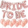 Bried to Be Set Nupcial Venta Caliente Transfronteriza Despedida de Soltero Fiesta de Boda Set de Globos Decorativos Oro Rosa