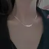 Collar de hoja de olivo plateado para mujer S925 plata de ley elegante moderno pequeño fresco lujo ligero alta calidad colgante cadena de clavícula