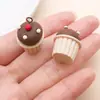 Colgante de Resina Color Chocolate Donut Helado Pastel Café Pulsera DIY Llavero Accesorios
