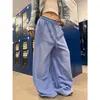 Pantalones de Chándal con Letras de Comercio Transfronterizo con Pedrería, Pantalones Anchos Estilo Americano, Pantalones Largos Casuales Rectos Lavados Retro Hip-Hop Jazz Dance