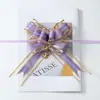 Cinta de Flor Hecha a Mano con Bordes Dorados Caja de Dulces de Boda Caja de Regalo Decoración de Boda Suministros de Boda Coche de Boda Habitación de Boda Escalera Lazo