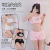 Hermoso hilo invierno Nuevo lindo estilo de niña pijama traje suave lindo caricatura ropa interior bidimensional suave glutinoso ropa para el hogar