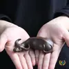 Adorno de Mascota de Té Búfalo de Agua Pequeño de Arcilla Púrpura, Juego de Té Kung Fu de Arte del Té, Juguete de Té, Accesorio Giratorio para la Bandeja de Té, Se Puede Usar para Nutrir la Mano