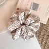Punto Polka Francés Elegante Goma para el Pelo Intestino Grueso Estilo Coreano Goma para Moño Estilo Perezoso Moda Versátil Goma para el Pelo Viaje Diario