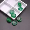 Pedra Sintética Esmeralda Oval Cabochão Pedra Solta Pedra de Vidro Cristal Pedra Solta para DIY Acessório de Inlay Pedra