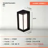 Luz de Pared Solar para Patio Villa Pared Exterior Pilares, Lados de Puerta, Entrada, Terraza, Sensor Exterior Impermeable, No Requiere Taladro