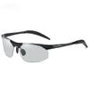 Gafas de sol polarizadas para hombre, de metal, con montura media, para conducir, deportes al aire libre, ciclismo, conducción, de aluminio y magnesio, 8177