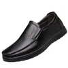 Zapatos de piel auténtica para hombre marca Dragonfly, zapatos casuales nuevos de piel suave para papás, adecuados para mediana edad y personas mayores, de negocios, suela blanda, antideslizantes, resistentes al desgaste