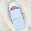Amazon Transfronterizo Saco de Dormir Arrullo para Bebé Arrullo para Recién Nacido Otoño e Invierno Doble Capa Lana de Cordero y Terciopelo de Frijol Manta Cálida