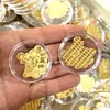 Adesivos de Telefone de Ouro Puro 999, Adesivos de Folha de Ouro com Doze Animais do Zodíaco (Ovelha, Cavalo, Rato, Dragão) Pequenos Presentes Colecionáveis