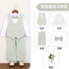 Traje infantil, colección primavera y otoño, conjunto de chaleco de caballero estilo británico, atuendo para niños para eventos, discursos o tocar el piano, ropa formal para pajes