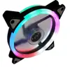 Novo produto Ventoinha de chassi RGB Cubo de Rubik 12cm ventoinha de resfriamento para computador desktop mudança de cor mágica ventoinha silenciosa transfronteiriça