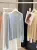 Suéter de Tricô Estilo Coreano Falso Duas Peças Super Estiloso da Temporada de Primavera para Mulheres, Novo Modelo 2026, Manga Longa, Fino, Suéter Macio, Camada Base