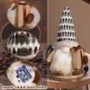 Muñeco luminoso sin rostro de café transfronterizo, adorable bolsita de café tejida con adornos de duende luminoso Rudolph.