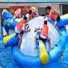 Parque Aquático Piscina de Bolinhas Infláveis Brinquedos Gangorra Trampolim Boias de Piscina Hot Wheels Escorregador Triângulo