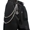 Cadena de cintura de metal moderna y punk con joyería transfronteriza de Europa y Estados Unidos, decoración urbana de hip-hop, cadena para pantalones que combina con todo para hombres y mujeres, disponible al por mayor.