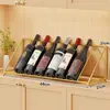 Estante para vinos, exhibidor inclinado para botellas de vino, soporte para botellas de vino, estante inclinado para vinos, nuevo modelo 2026, pieza decorativa de lujo ligero para gabinetes de vino